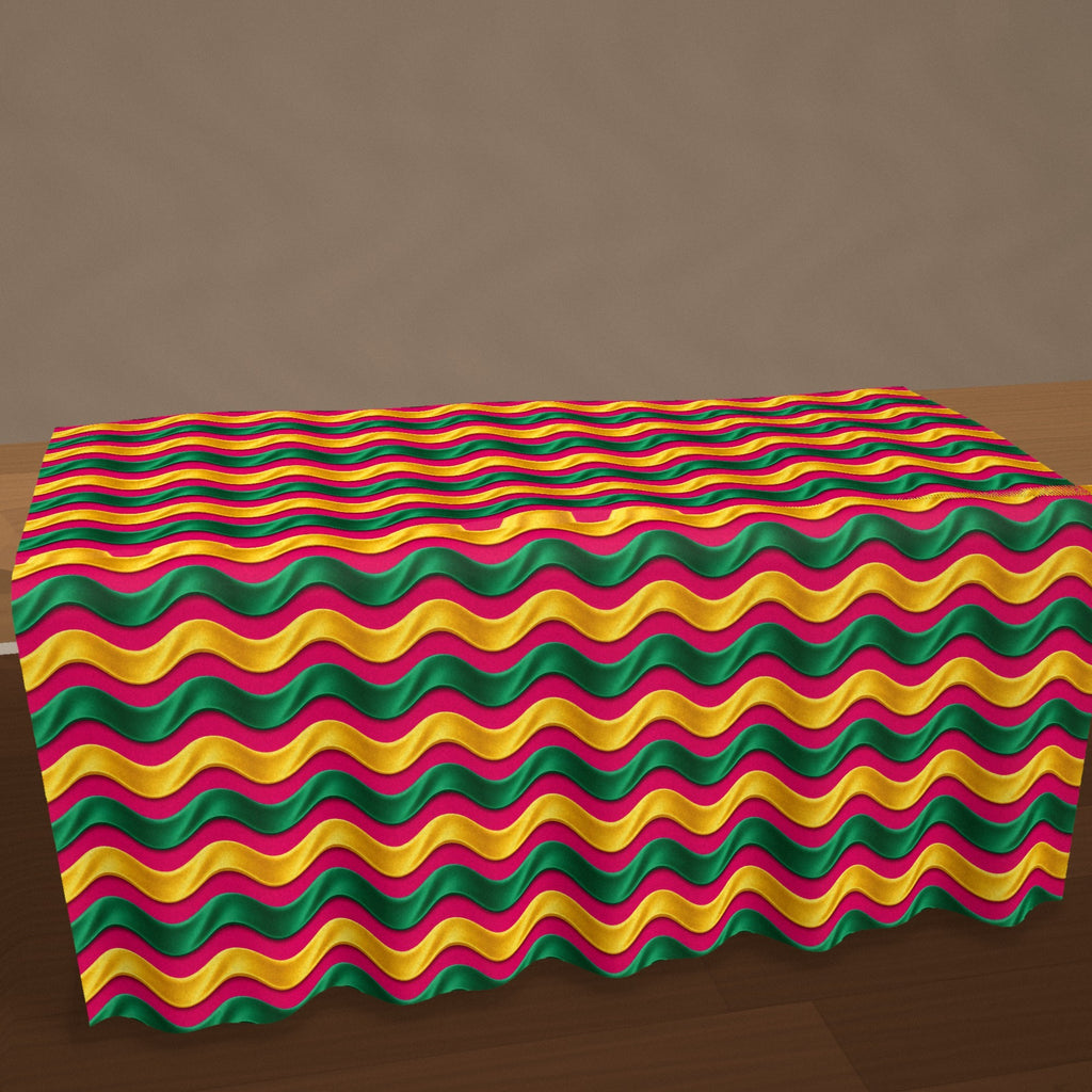 Satin Wave Bands Sherpa Fleece Blanket styled in a cosy room