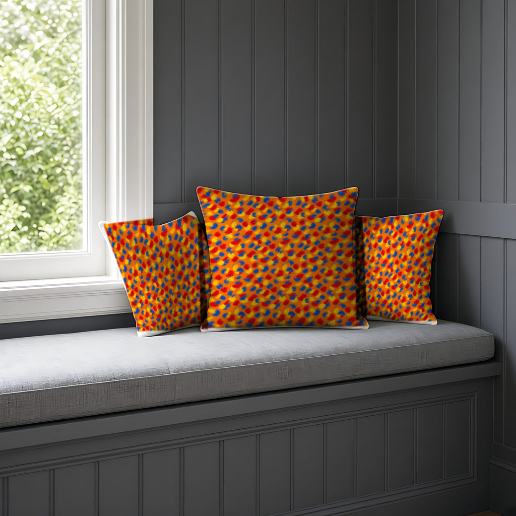 Wet Stroke Blends Faux Suede Cushion on a window seat