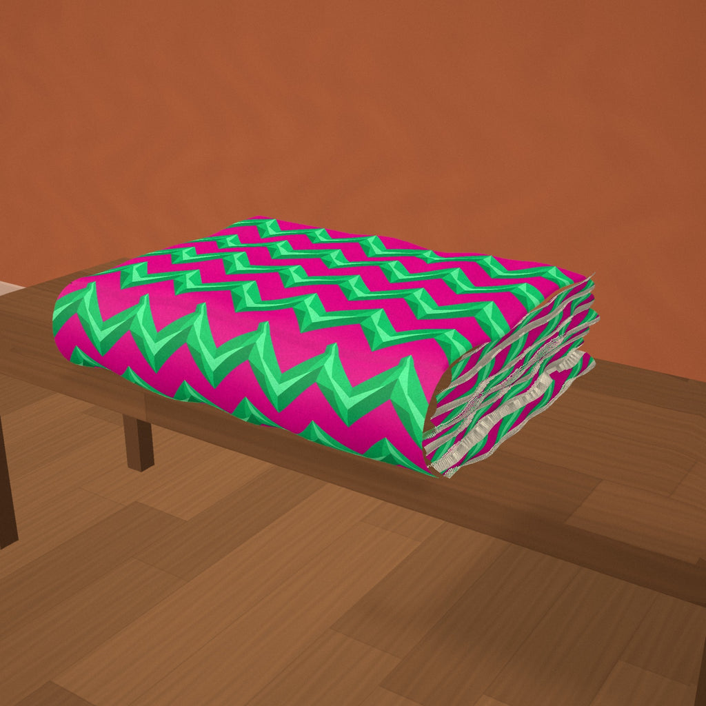 Broad Cut-Gem Chevrons Sherpa Fleece Blanket styled in a cosy room