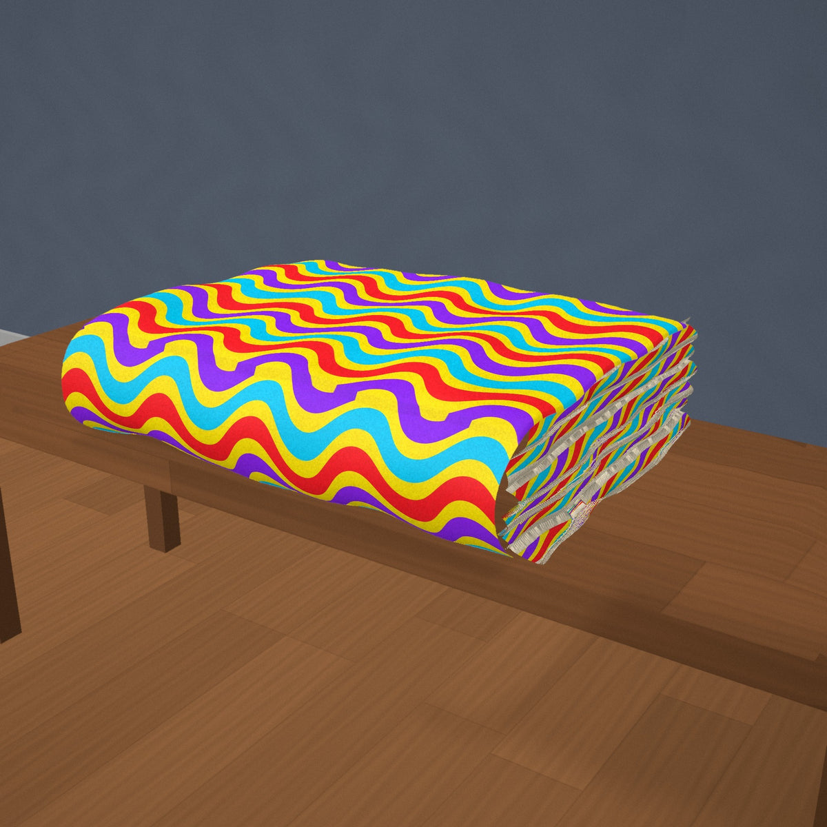 Wide Wave Interference Sherpa Fleece Blanket styled in a cosy room