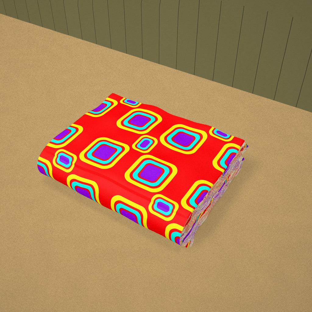 Big Ripple Squares Sherpa Fleece Blanket styled in a cosy room