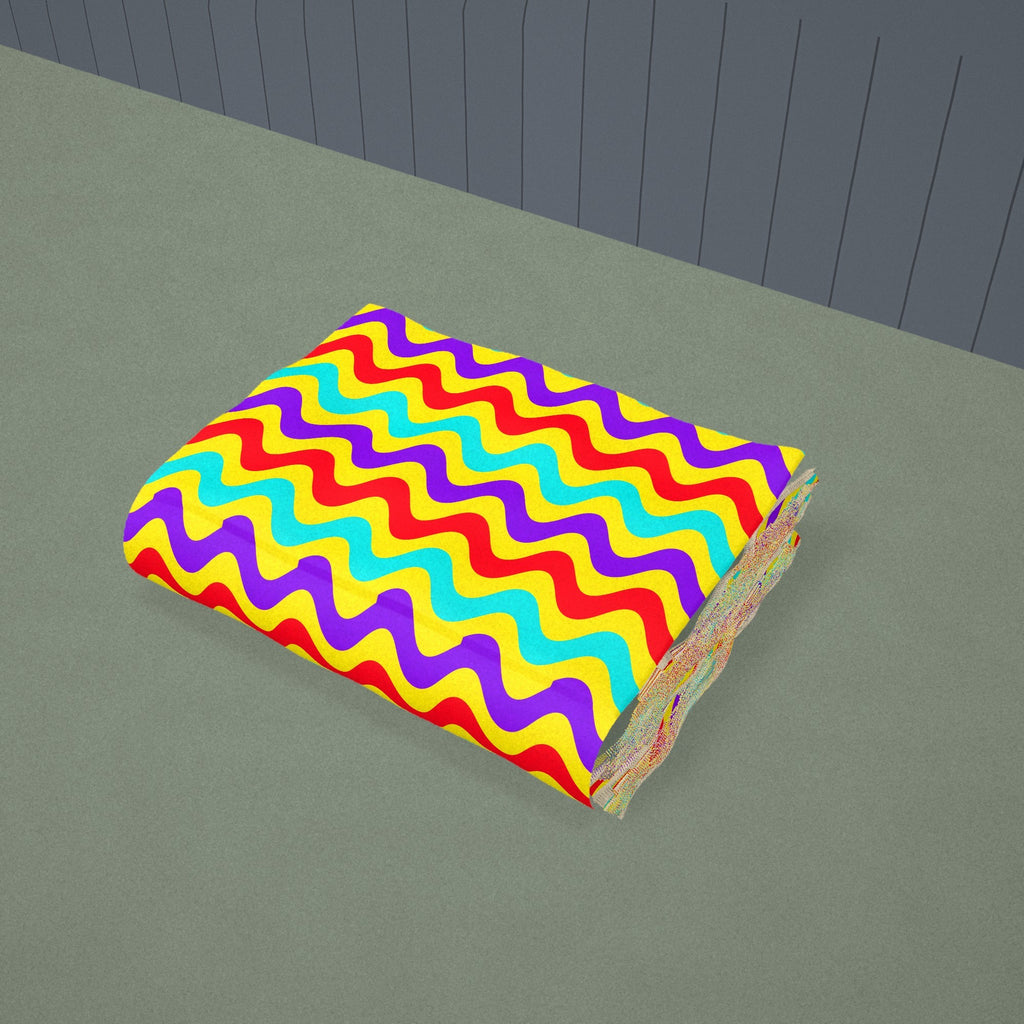 Big Ripple Chevrons Sherpa Fleece Blanket styled in a cosy room